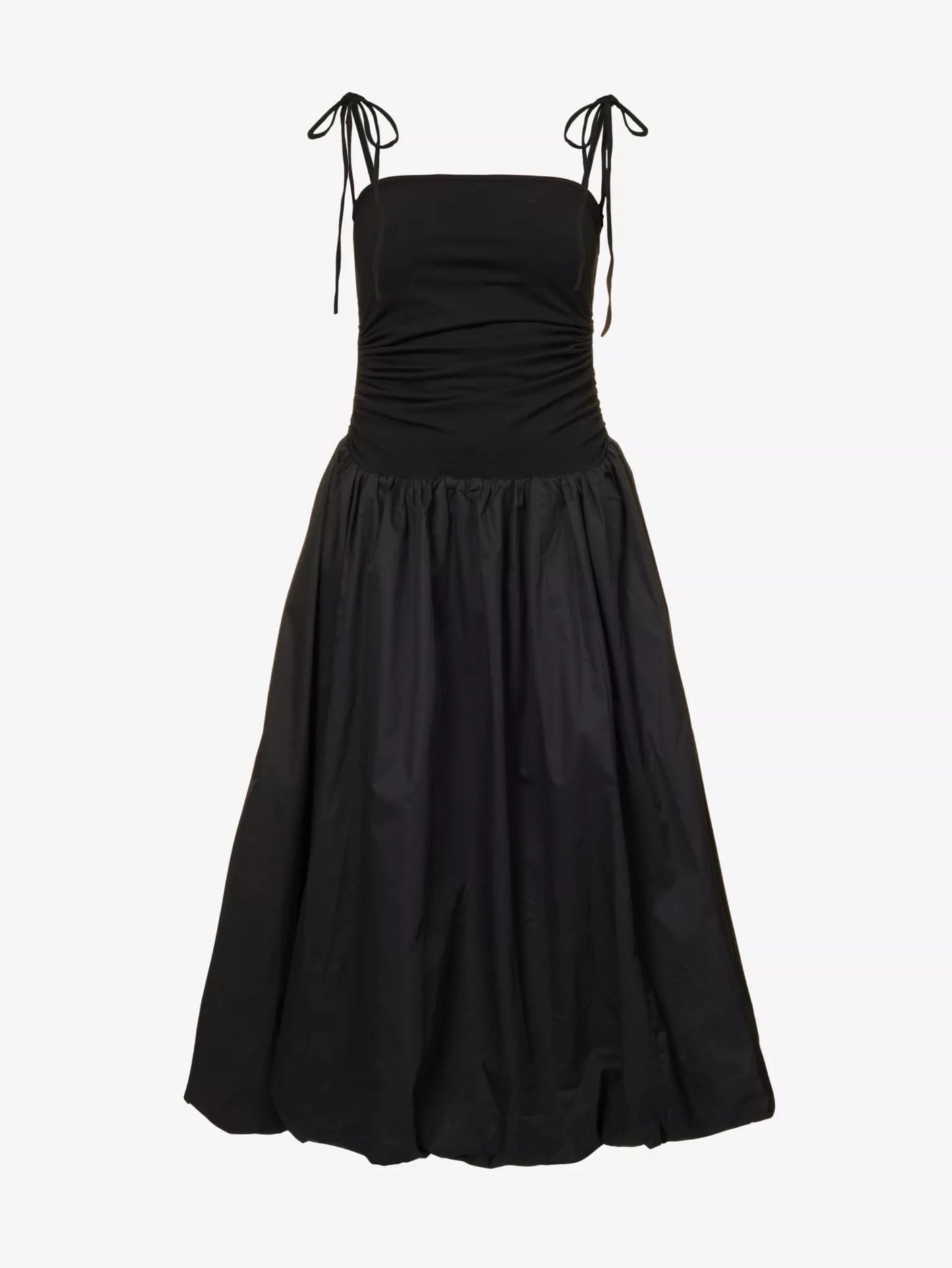 Amy Lynn - Alexa Spaghetti Strap Stretch Cotton Maxi Dress Black