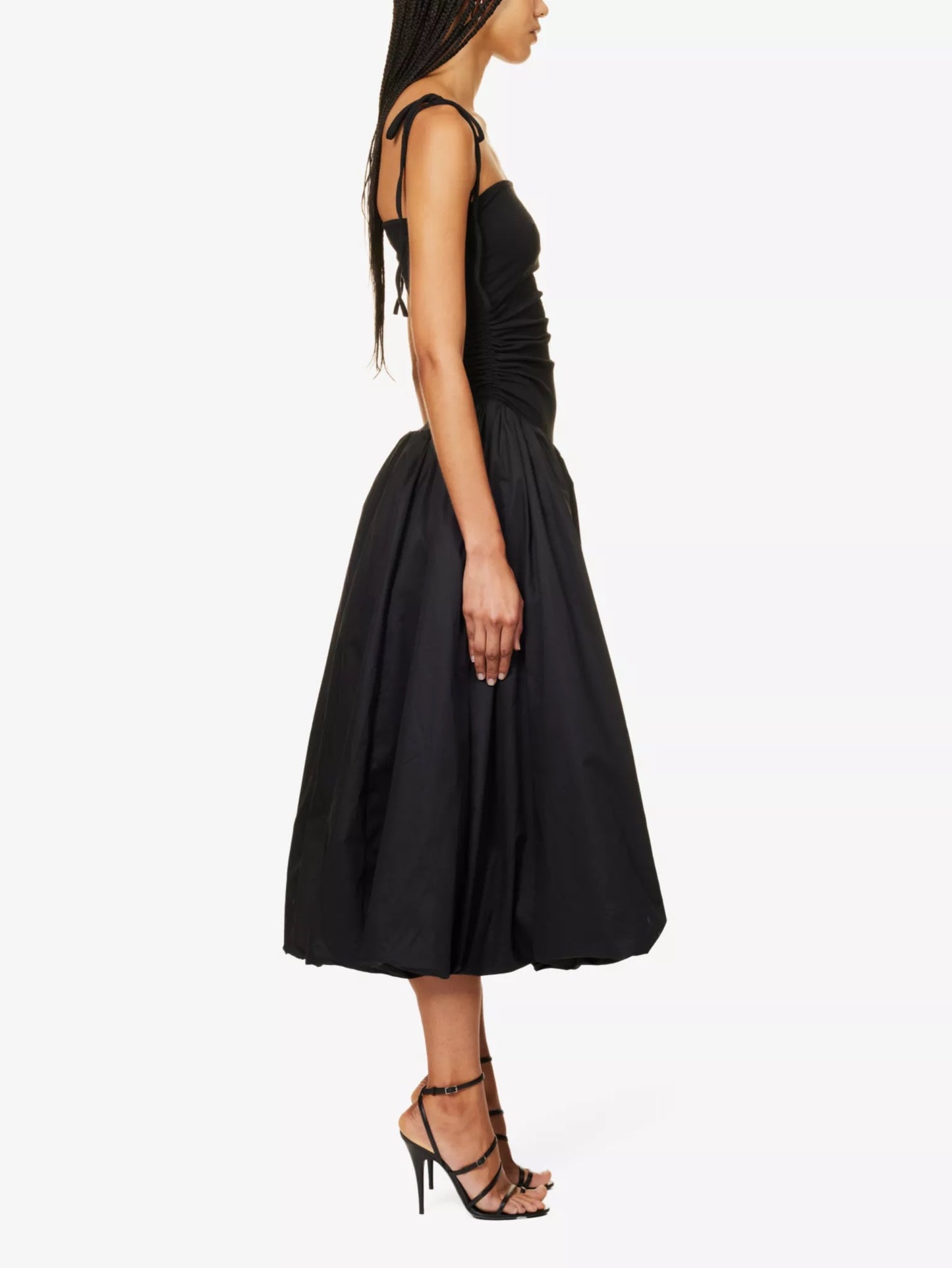 Amy Lynn - Alexa Spaghetti Strap Stretch Cotton Maxi Dress Black