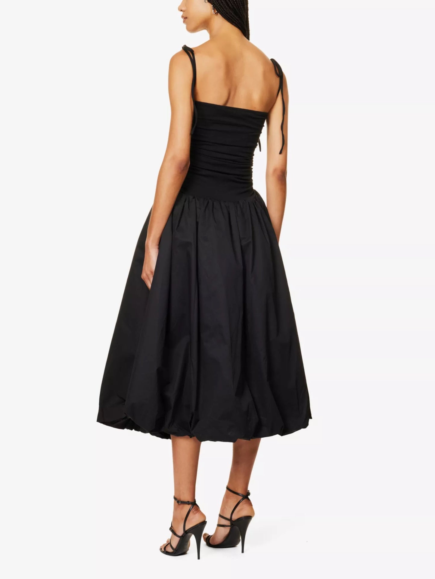 Amy Lynn - Alexa Spaghetti Strap Stretch Cotton Maxi Dress Black