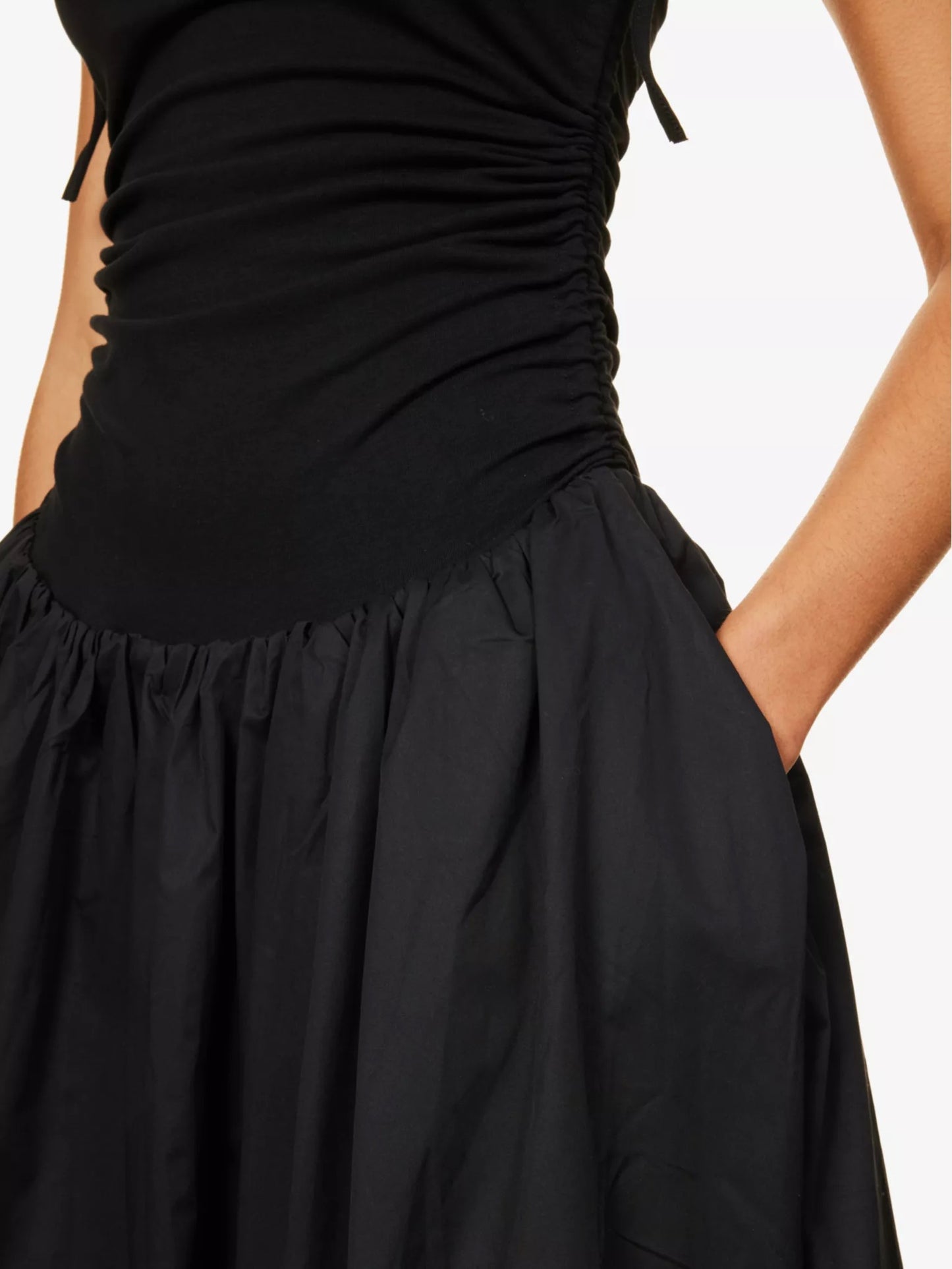 Amy Lynn - Alexa Spaghetti Strap Stretch Cotton Maxi Dress Black