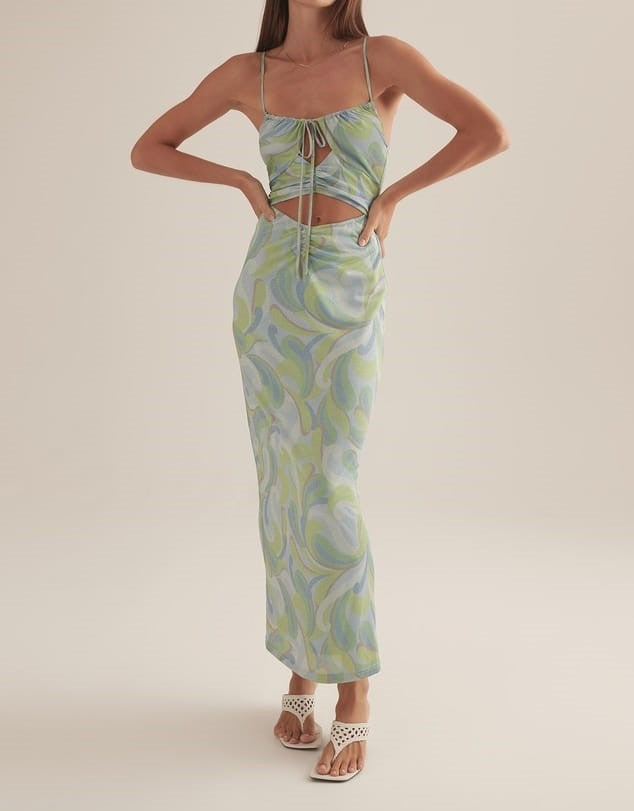 Ownley - Mona Lisa Dress Blue Swirl
