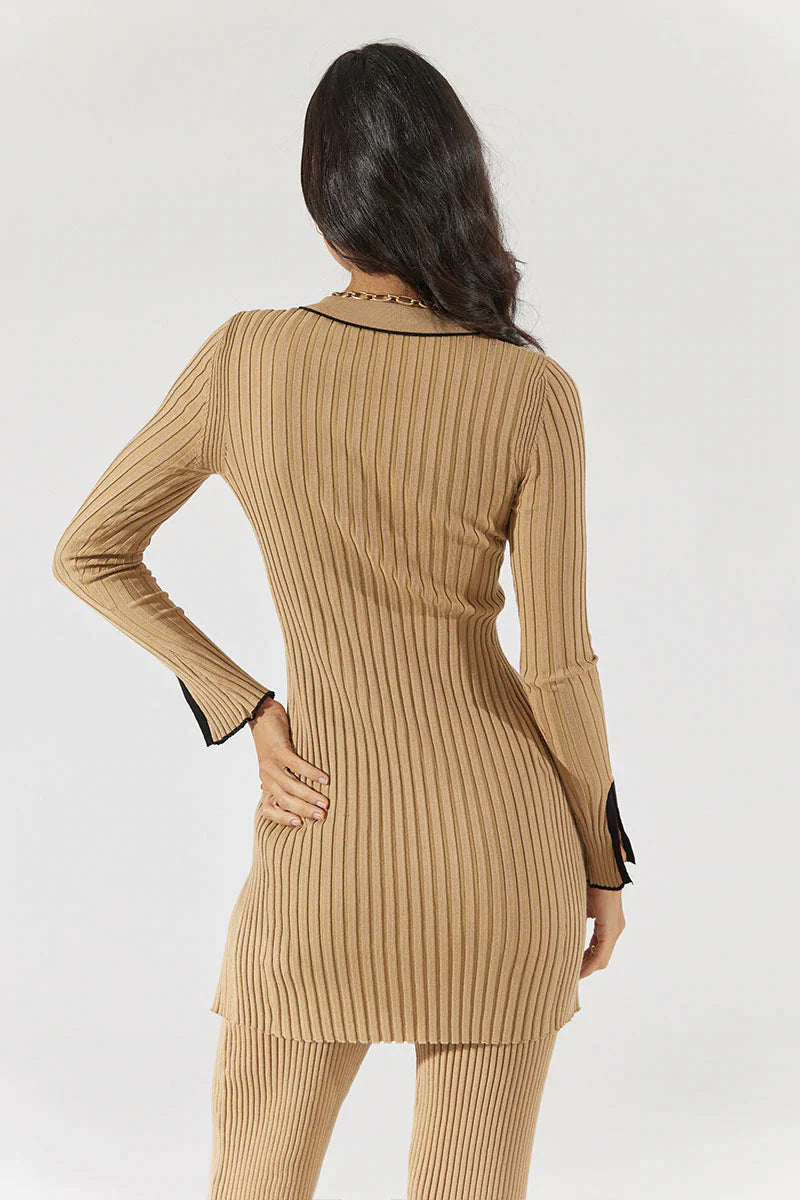 Sovere - Farren Knit Polo Mini - Honey