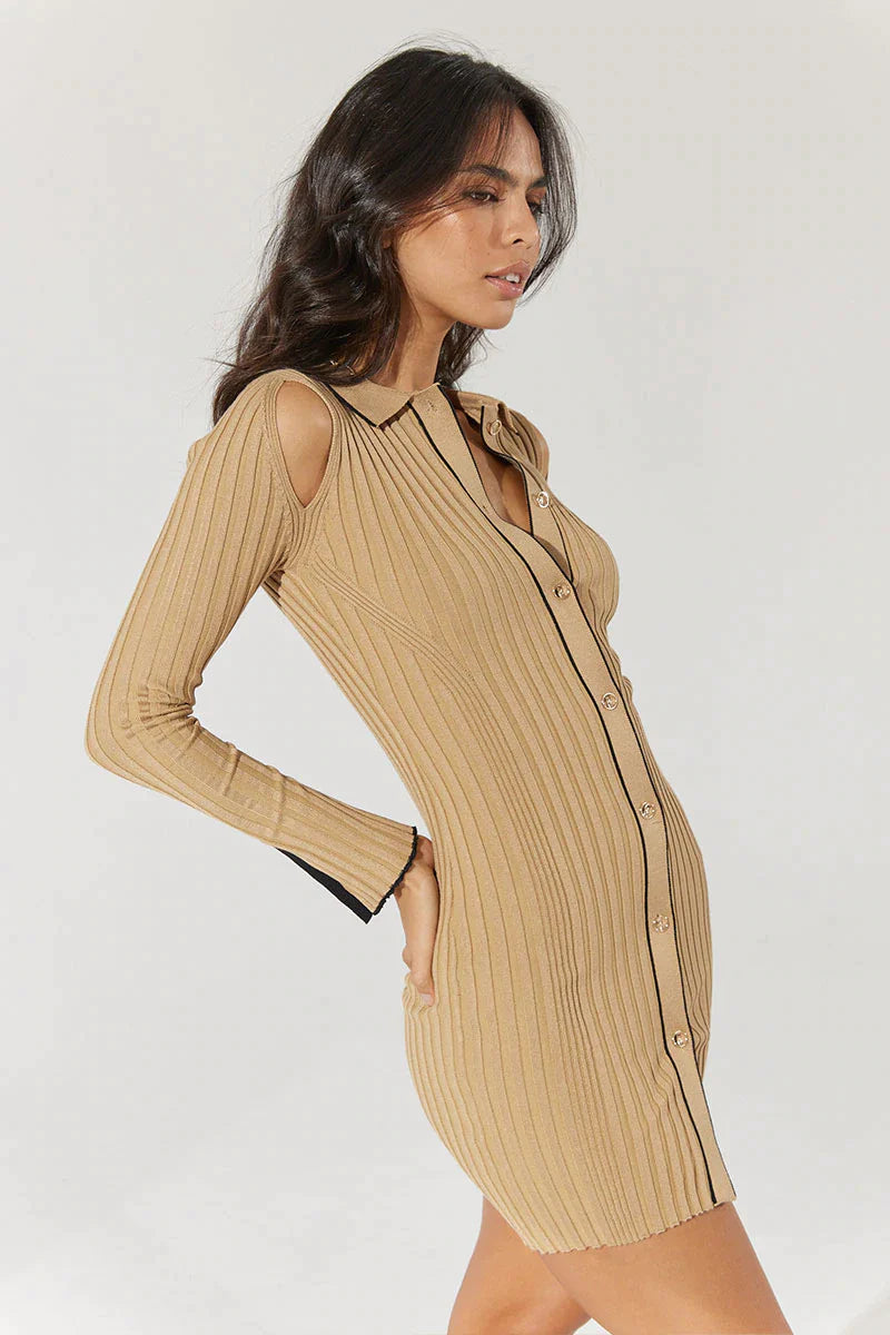 Sovere - Farren Knit Polo Mini - Honey