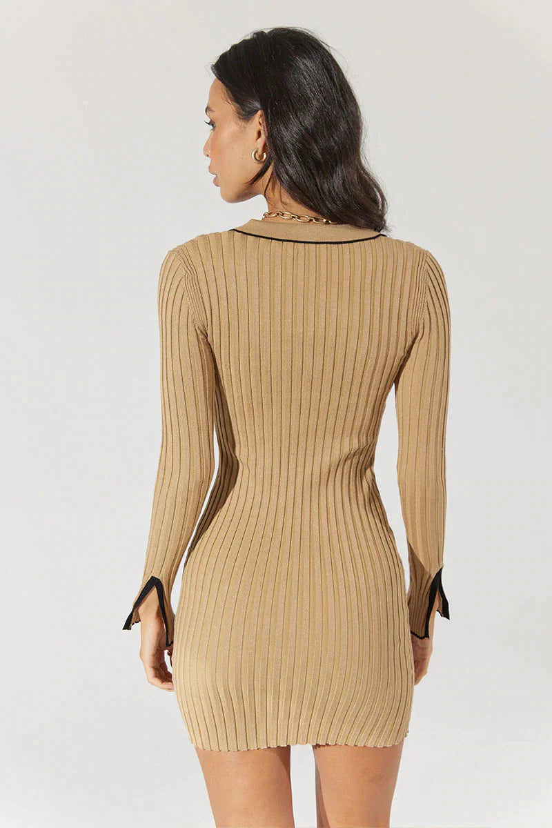 Sovere - Farren Knit Polo Mini - Honey