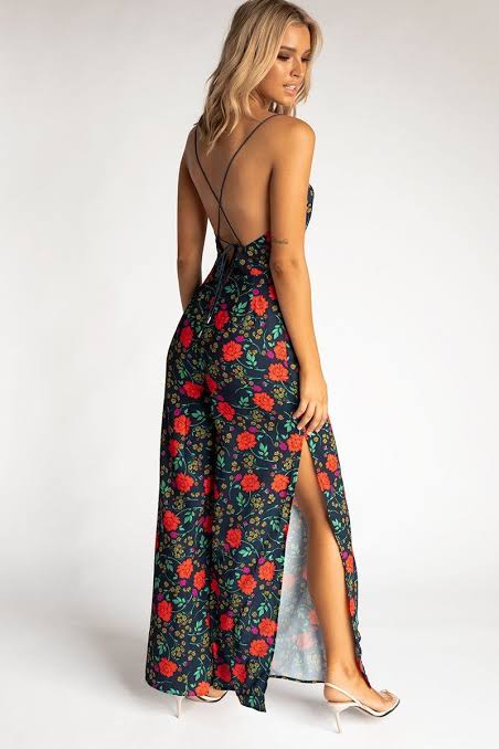 Finders Keepers - Hana Pantsuit Navy Floral