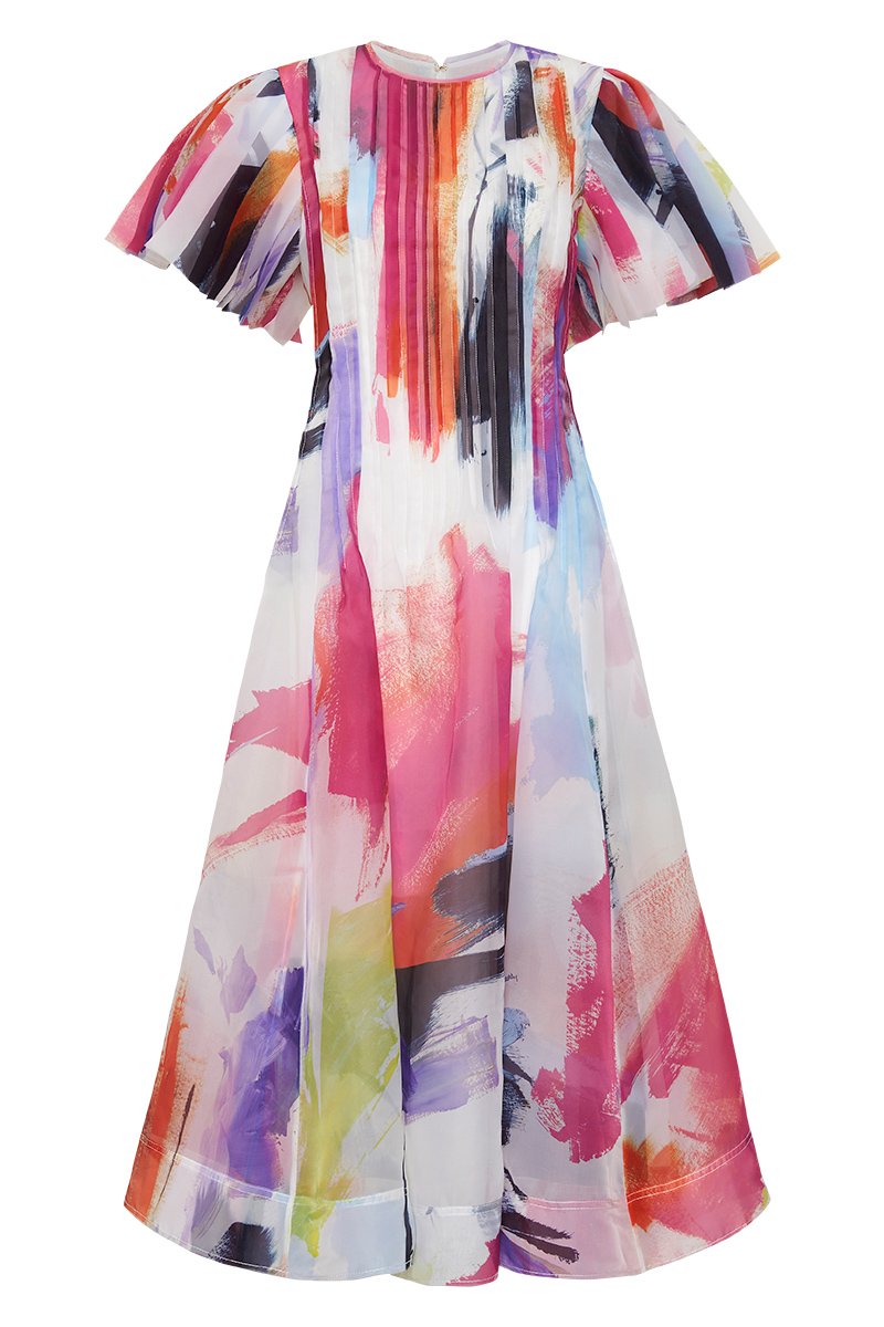 Nova Pleated Midi Dress