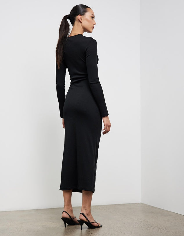 Orbit Ruched Long Sleeve Dress