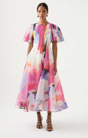 Nova Pleated Midi Dress