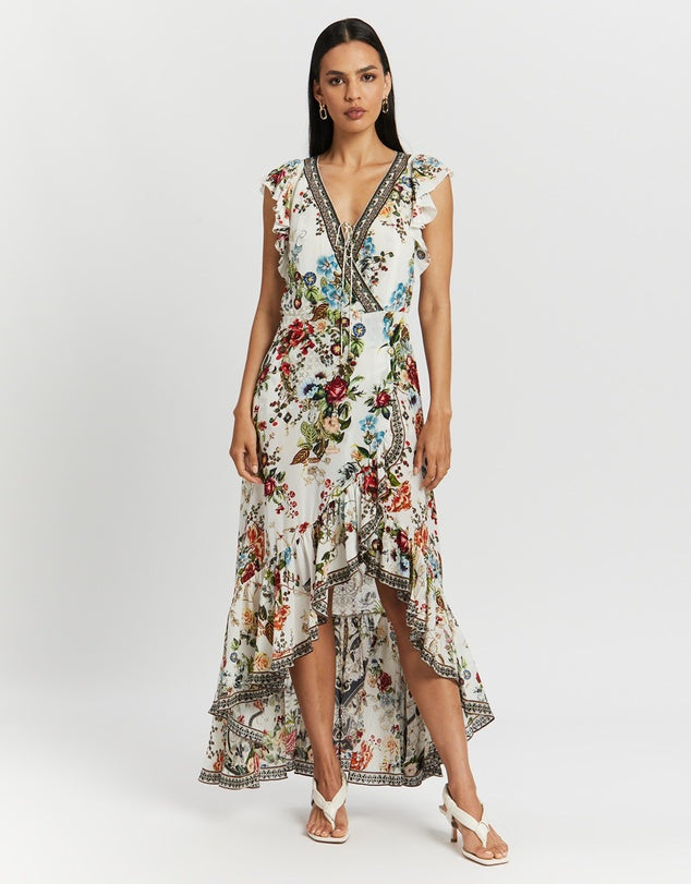 Ruffle Wrap Dress