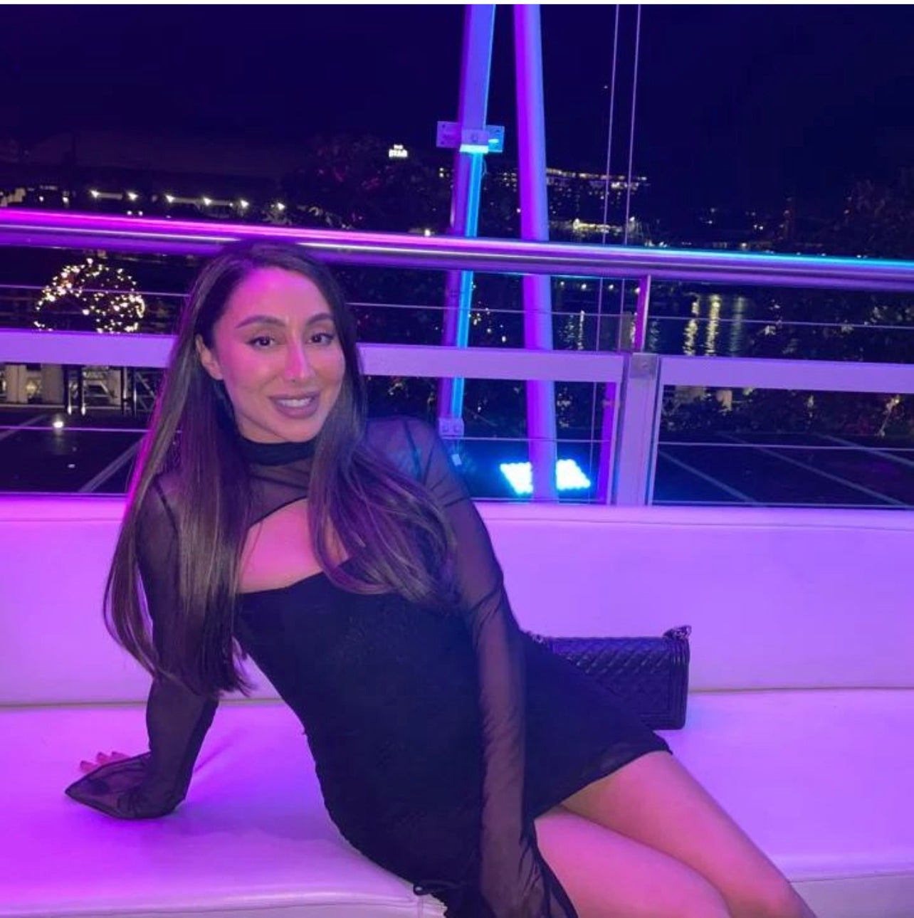Cecilia - Black Mesh Cutout Mini Dress