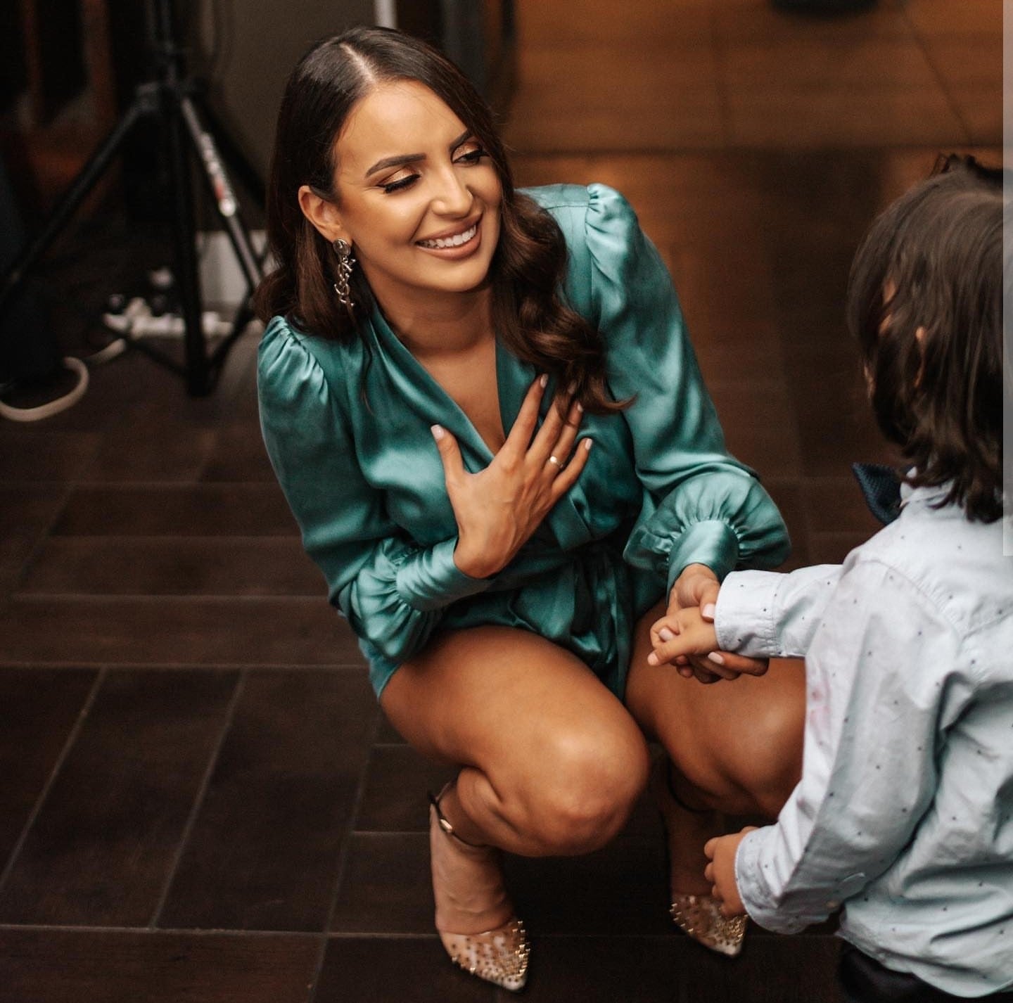 Wrap Playsuit- Teal